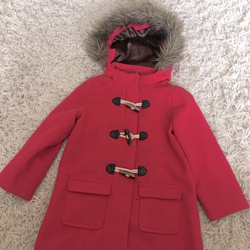 Girls Cherokee  coral wool coat size 3T